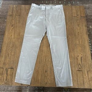 Nordstrom Men’s Shop Slim Fit Non-Iron Dress Pants – Light Gray – Size 34x32